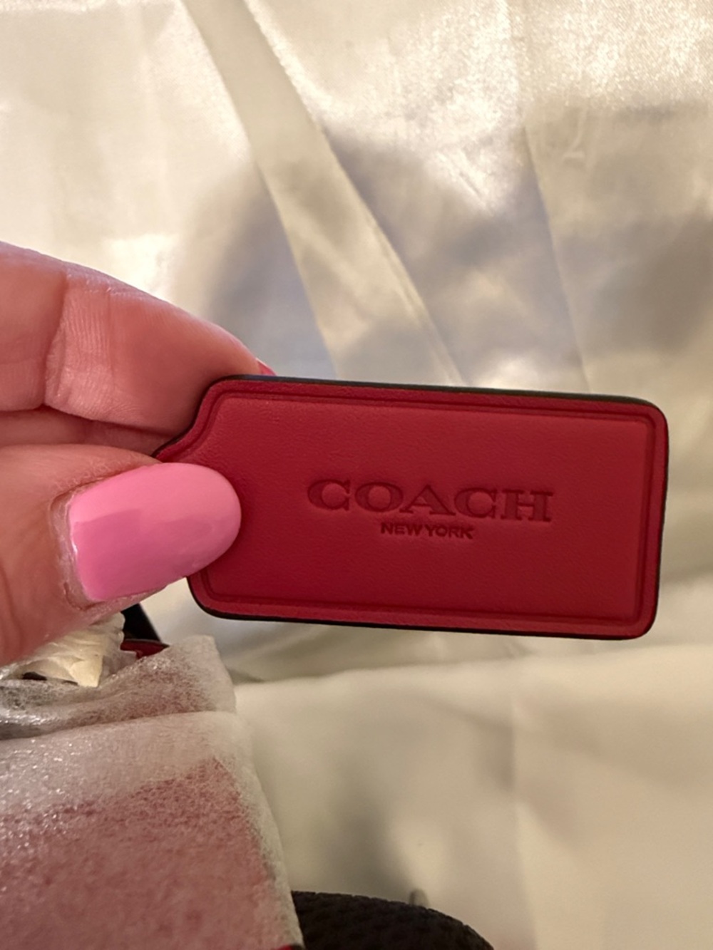 ♥️Coach NWT True Red Leather Racer Sling Pack with Silver Hardware - Picture 8 of 9